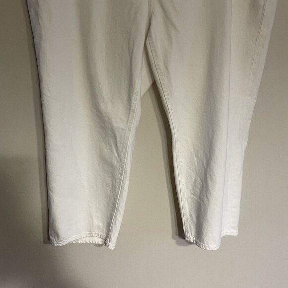 Old Navy Women Plus SZ 24 White High Rise Slouchy Straight Denim Jeans NWT - Picture 3 of 10